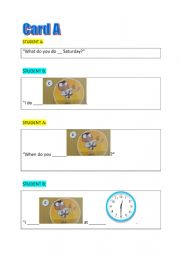 English Worksheet: Scheduled Activities