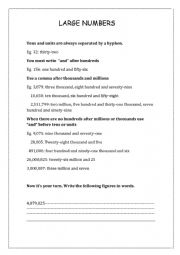 English Worksheet: Numbers