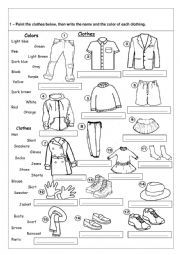 Clothes / Colors - Vocabulary