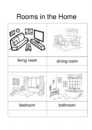 English Worksheet: Rooms