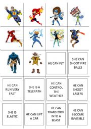 Superpowers Memory game