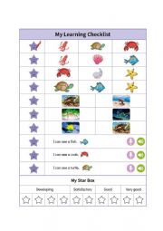 English Worksheet: sea animals