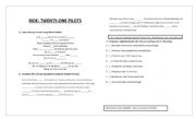 English Worksheet: Ride Twenty One Pilots