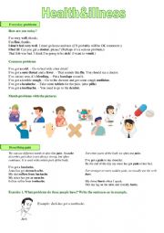 English Worksheet: Health&Illness