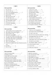 English Worksheet: Question tags