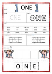 SIGHT WORD - Number ONE