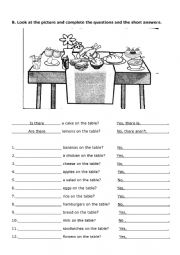 English Worksheet: There is/ there isn�t - There are/ there aren�t