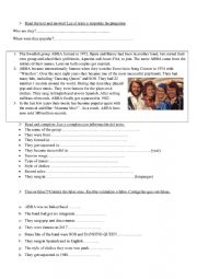English Worksheet: Music
