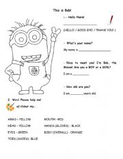 English Worksheet: MEET BOB