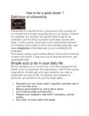 English Worksheet: citizenship