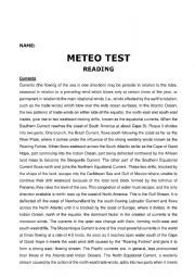 English Worksheet: Meteorology Revision