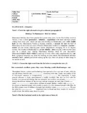 English Worksheet: Third form exam