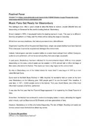 English Worksheet: reading comprehension and writing