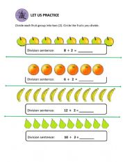 English Worksheet: Division by 2