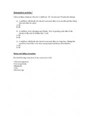 English Worksheet: Intonation activity! 