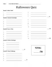 English Worksheet: Halloween