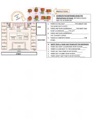 English Worksheet: THIS IS MY SCHOOL: THERE IS/ARE+PREPOSITIONS OF PLACE