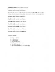 English Worksheet: Sentence stress game