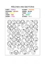 English Worksheet: Feelings and emotions