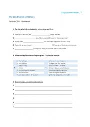 English Worksheet: Conditional sentences / If clauses