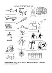 English Worksheet: Compound words exercise