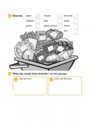 English Worksheet: FOOD AND NUMBERS