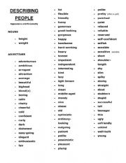 English Worksheet: Appearance