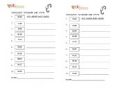 English Worksheet: The Time