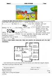 English Worksheet: Round-up session Module 3 7th form (part 1)