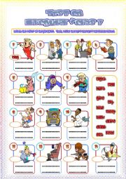 English Worksheet: TEST on IRREGULAR VERBS 1 