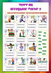 English Worksheet: TEST on IRREGULAR VERBS 2