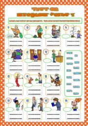 English Worksheet: TEST on IRREGULAR VERBS 3