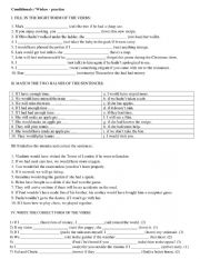 English Worksheet: conditionals,wishes