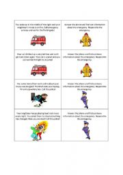 English Worksheet: Emergency service role play