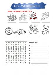 TOYS WORDSEARCH