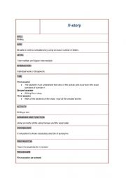 English Worksheet: PI STORY
