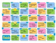English Worksheet: Board game prepositions