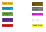 English Worksheet: Personal questions