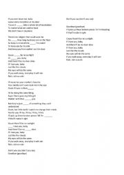 English Worksheet: It will rain - Bruno Mars