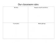 English Worksheet: Classroom Rules to Ilustrate