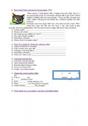 English Worksheet: pets