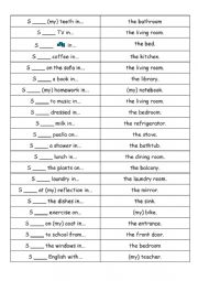 English Worksheet: Verb Scavenger Hunt