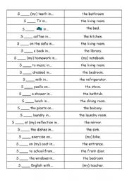 English Worksheet: Verb Scavenger Hunt