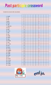 English Worksheet: I kike to leran past participle