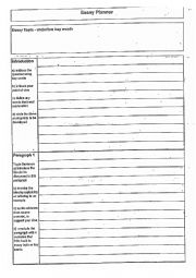 English Worksheet: Essay structure