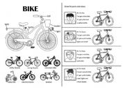 English Worksheet: On my bike