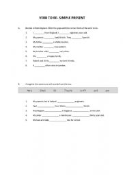 Verb To Be- Simple Present