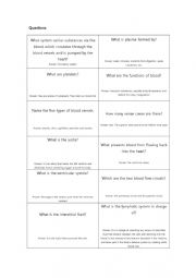 English Worksheet: Biology Trivia