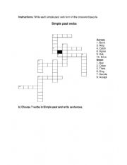 English Worksheet: Past