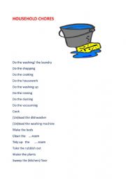 English Worksheet: Vocabulary expanding: HOUSEHOLD CHORES